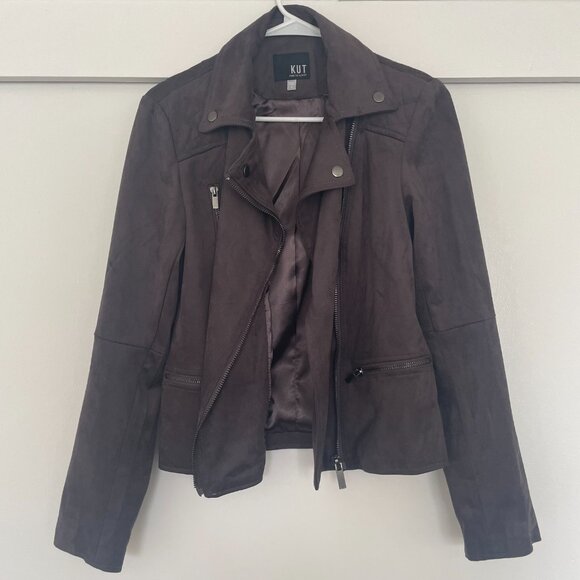 Kut from the Kloth faux suede moto jacket - Picture 3 of 9